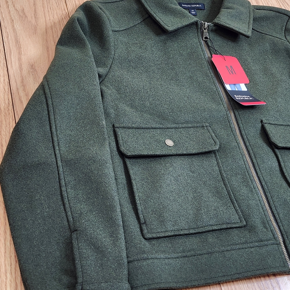 Banana Republic Women's Green Polyester Jacket Size M - Picture 7 of 8